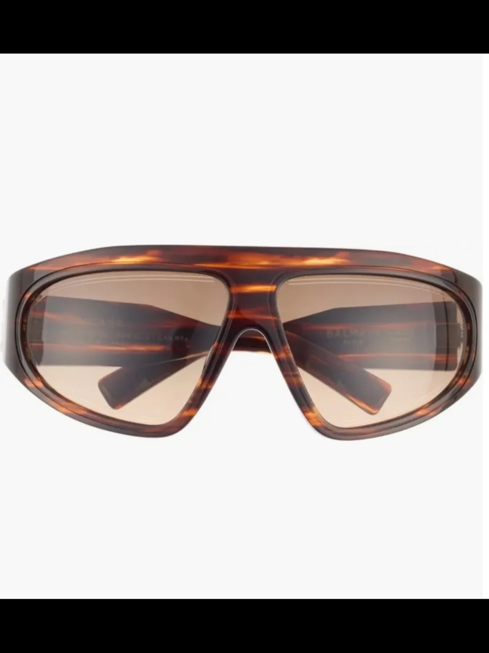 NWT Balmain Authentic B-escape Sunglasses Brown Gold Luxury Summer Vacation